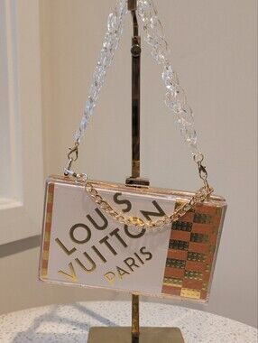 Upcycled Acrylic Lego X Logo Box Clutch